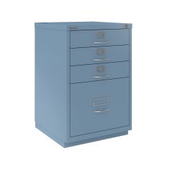 Bisley F-Serie ladekast met beugelgreep 4 laden - Lichtblauw