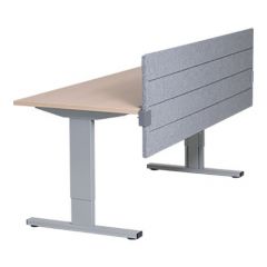 Akoestische scheidingswand Maroon 60 cm hoog met padding