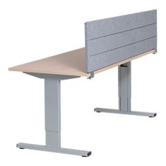 Akoestische scheidingswand Maroon 40 cm hoog met padding