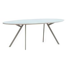 Ellipsvormige vergadertafel Ypsilon (rechthoekige poten) 