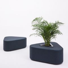 Plantenpoef in donkerblauw 