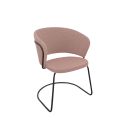 Vergaderstoel Rondo brede kuiprug - Sledeframe