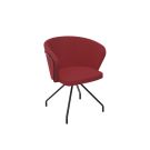 Vergaderstoel Rondo brede kuiprug - 4-teens