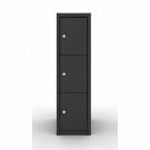 Lage lockerkast Black Edition - 3-deurs - 1 delig