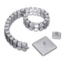 Kabelslang Domino 76 cm  - Zilver