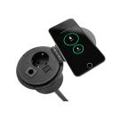 Verzinkbare Stekkerdoos Tan - Zwart