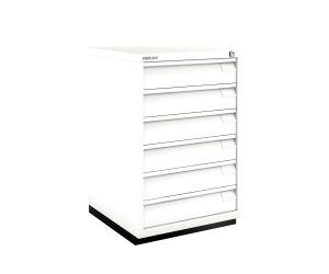 Bisley F-Serie Ladekast 6 laden - Krijtwit