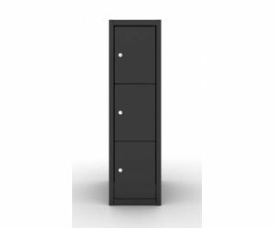 Lage lockerkast Black Edition - 3-deurs - 1 delig