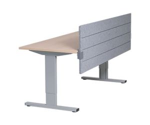 Akoestische scheidingswand Maroon 60 cm hoog met padding