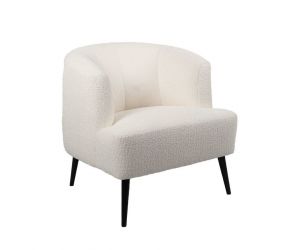 Bouclé Fauteuil Norah - Wit