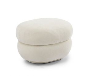 Chenille poef Maya - Off White