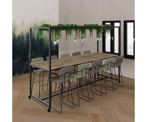 Verrijdbare vergadertafel Olka 110 cm hoog - 160 x 100 cm