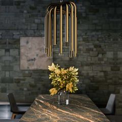 Design lamp in goud