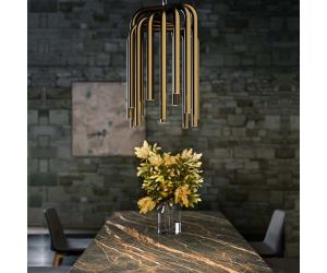 Design lamp in goud