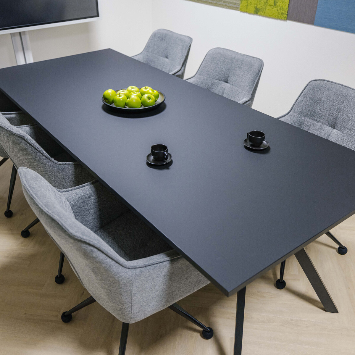 vergadertafel zwart